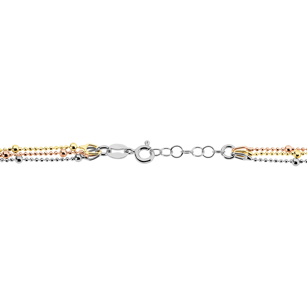 Damen Halskette Silber 925 Tricolor Vergoldet - Halsketten Damen | OROVIVO