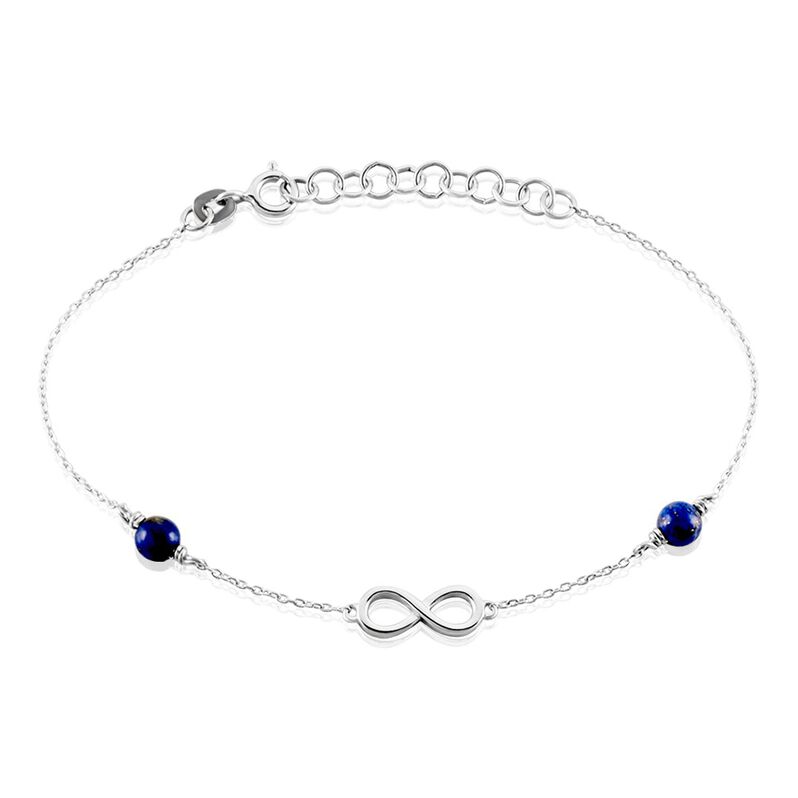 Bracelet Argent Rhodié Mojdeh Lapis Lazuli - Spannringe Damen | OROVIVO