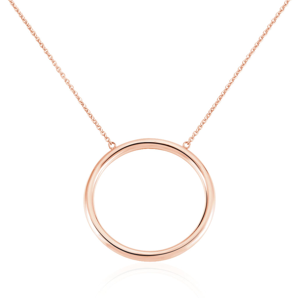 NORA Damen Collier Edelstahl rosevergoldet Kreis