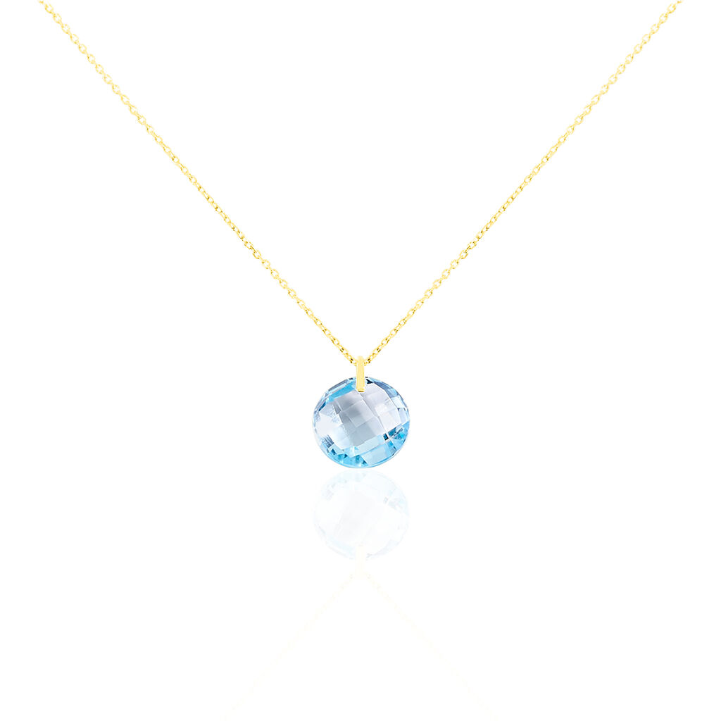 Collier Or Jaune Ludmille Ronde Topaze - Spannringe Damen | OROVIVO