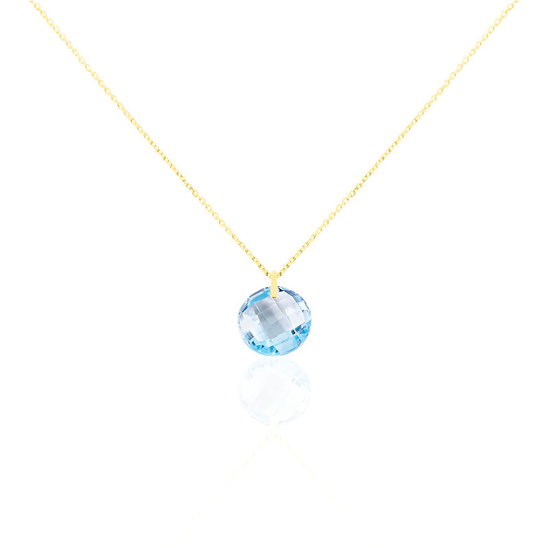 Collier Or Jaune Ludmille Ronde Topaze - Spannringe Damen | OROVIVO