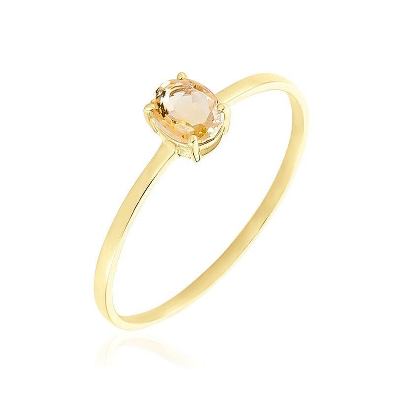Bague Valentino Or Jaune Citrine - Spannringe Damen | OROVIVO