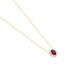 EDELGARD Damen Collier Gold 585 (14 Karat) Rubin Rot 0,55 ct Oval B 4 mm