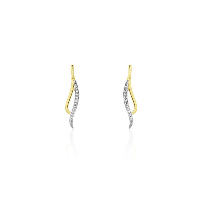 Boucles D'oreilles Pendantes Or Jaune Maaria Diamants - Spannringe Damen | OROVIVO