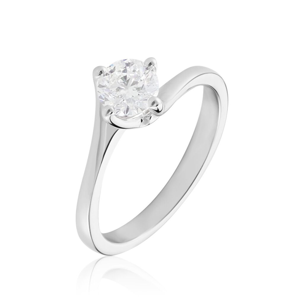 Damen Ring Weißgold 750 synthetischer Diamant 0,52ct Symphonie  - Verlobungsringe Damen | OROVIVO
