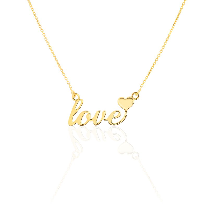 Collier Or Mona Love Coeur Plein - Spannringe Damen | OROVIVO