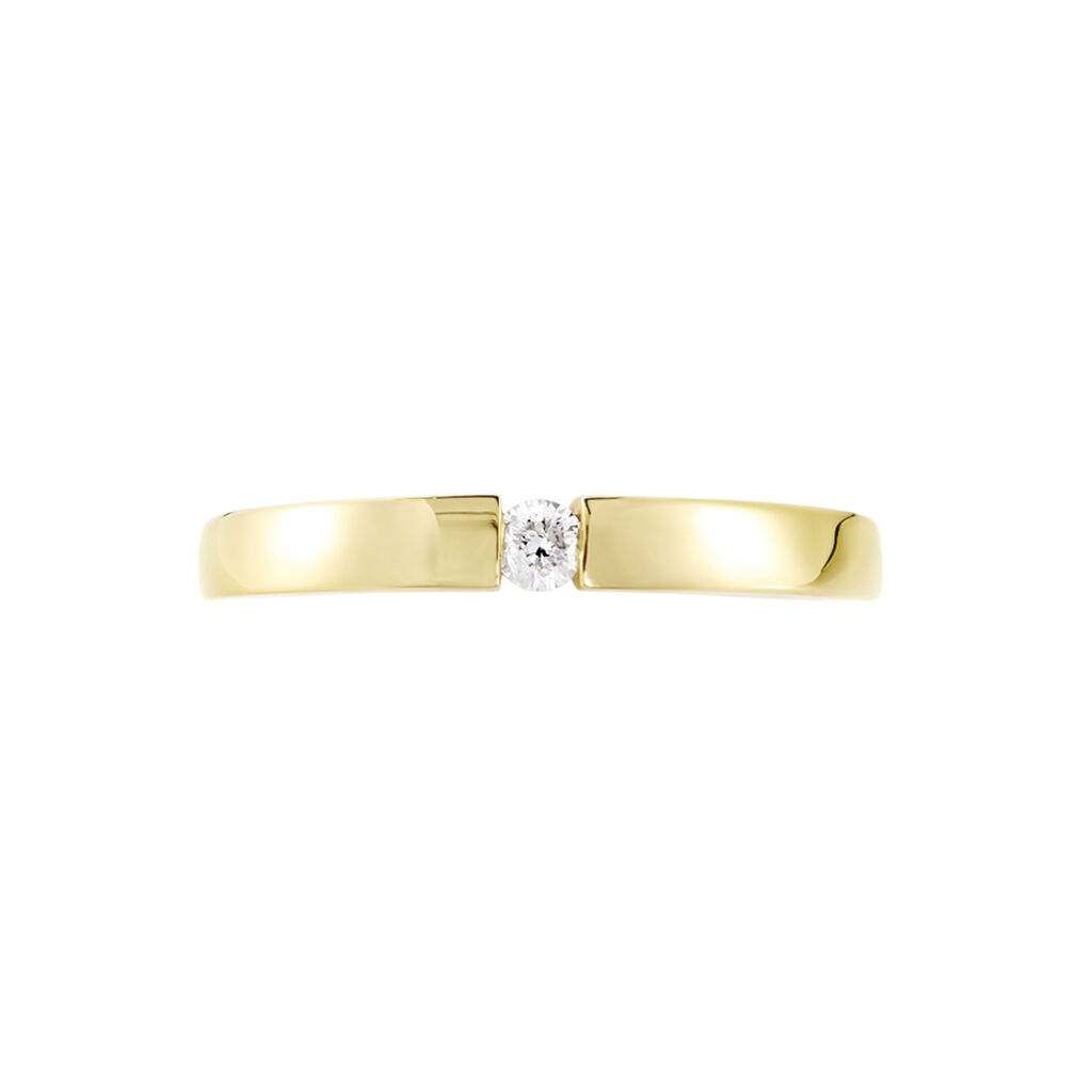 SEVILLE Damen Ring Gold 375 (9 Karat) Diamant Wei&szlig; 0,1 ct