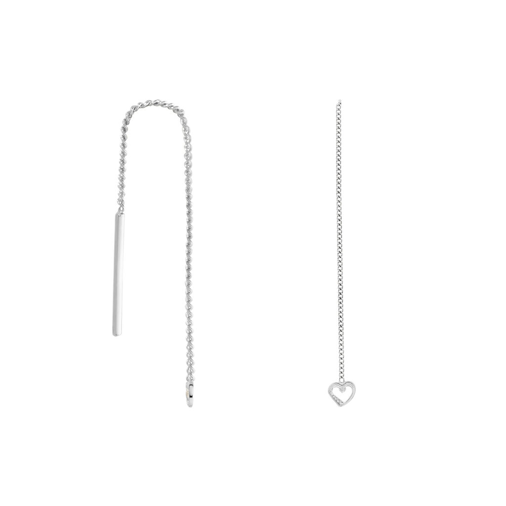 Damen Ohrstecker Lang Silber 925 Herz Vanja - Ohrringe Damen | OROVIVO