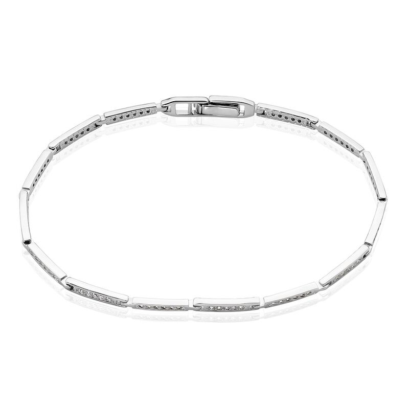 Damen Armband Silber Silber 925 Zirkonia Wei&szlig; - Armb&auml;nder Damen | OROVIVO