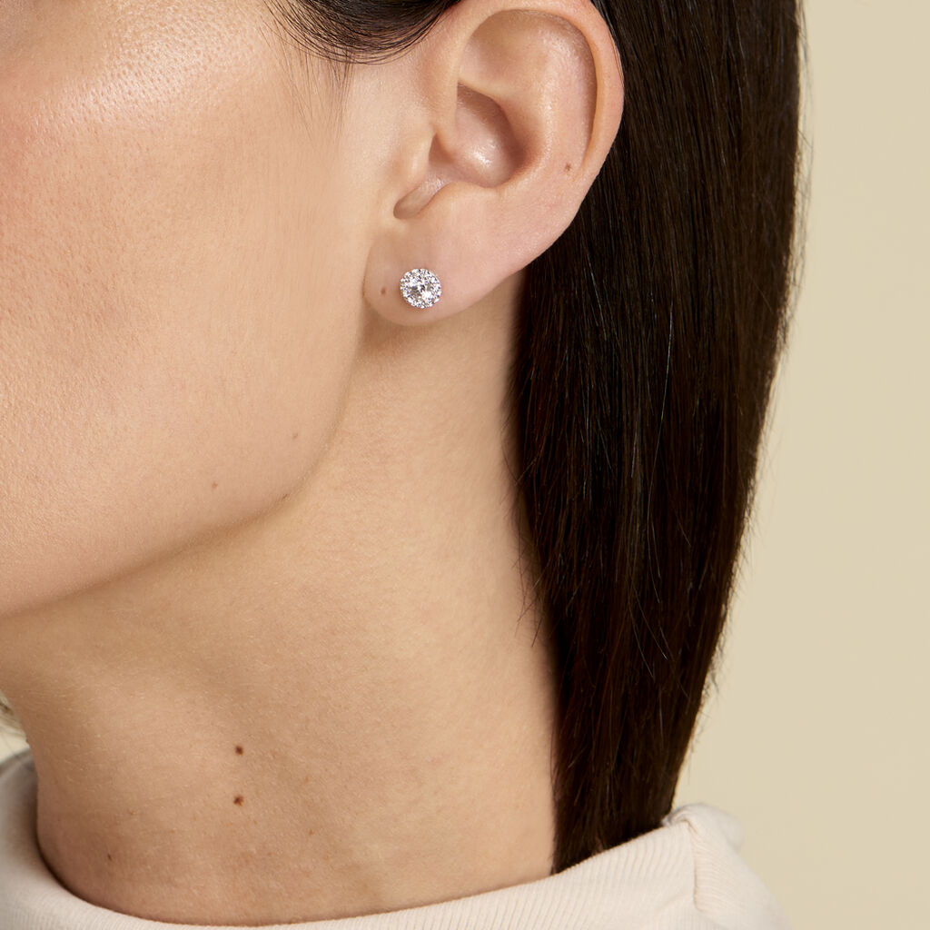 Damen Ohrstecker Weißgold 375 Zirkonia - Sommerschmuck Damen | OROVIVO