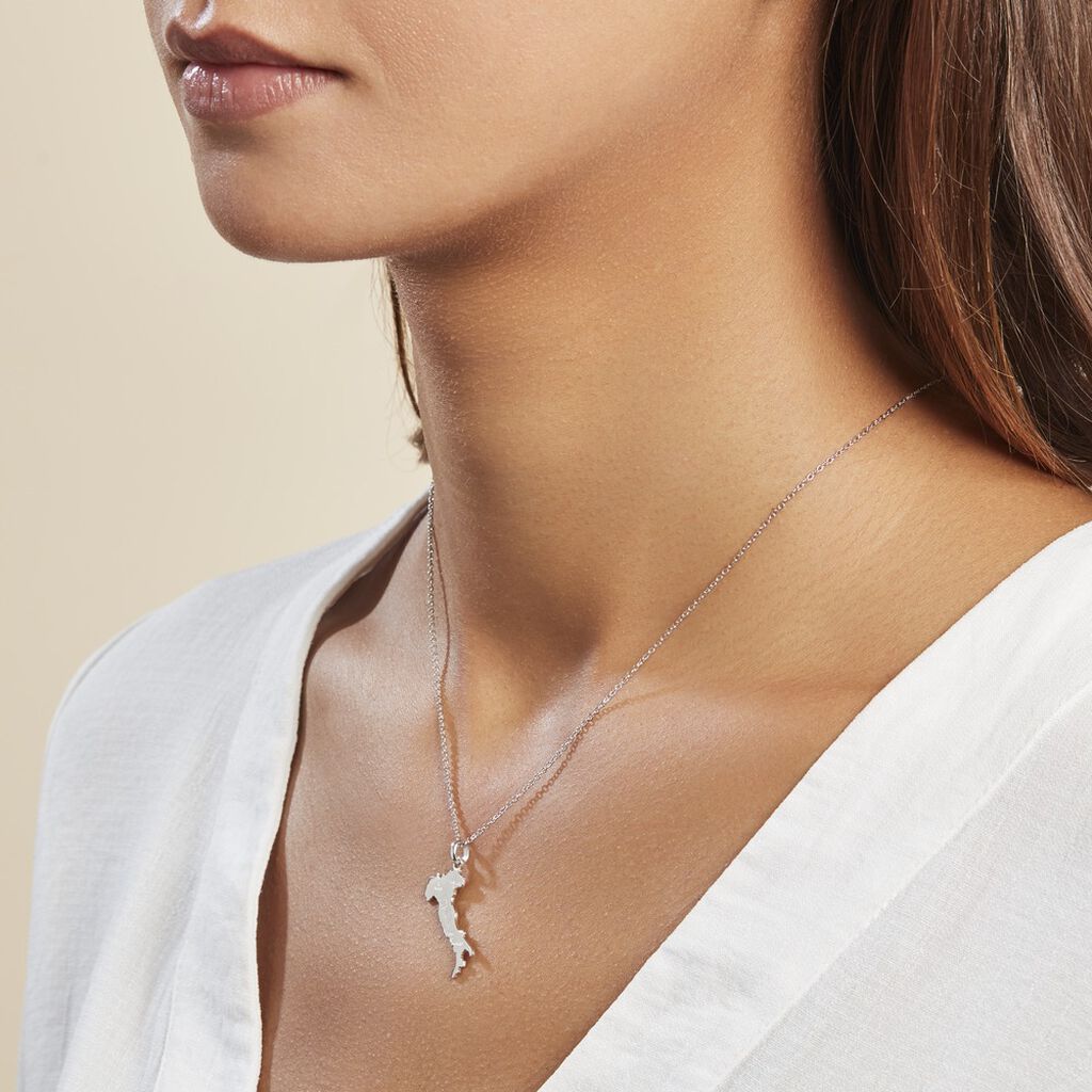 Pendentif Thea Argent Blanc - Spannringe Familie | OROVIVO