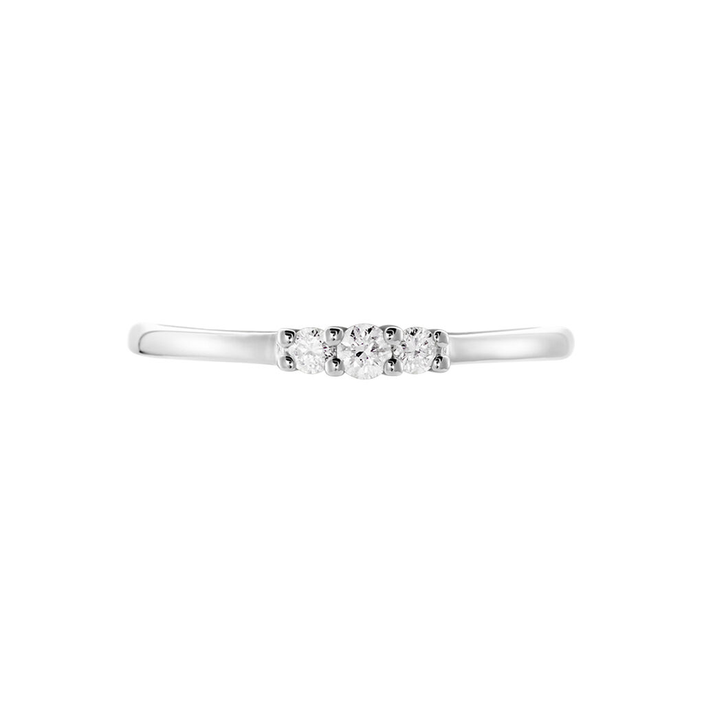 Damen Ring Weißgold 375 Diamant 0,11ct Sabina 1  - Verlobungsringe Damen | OROVIVO