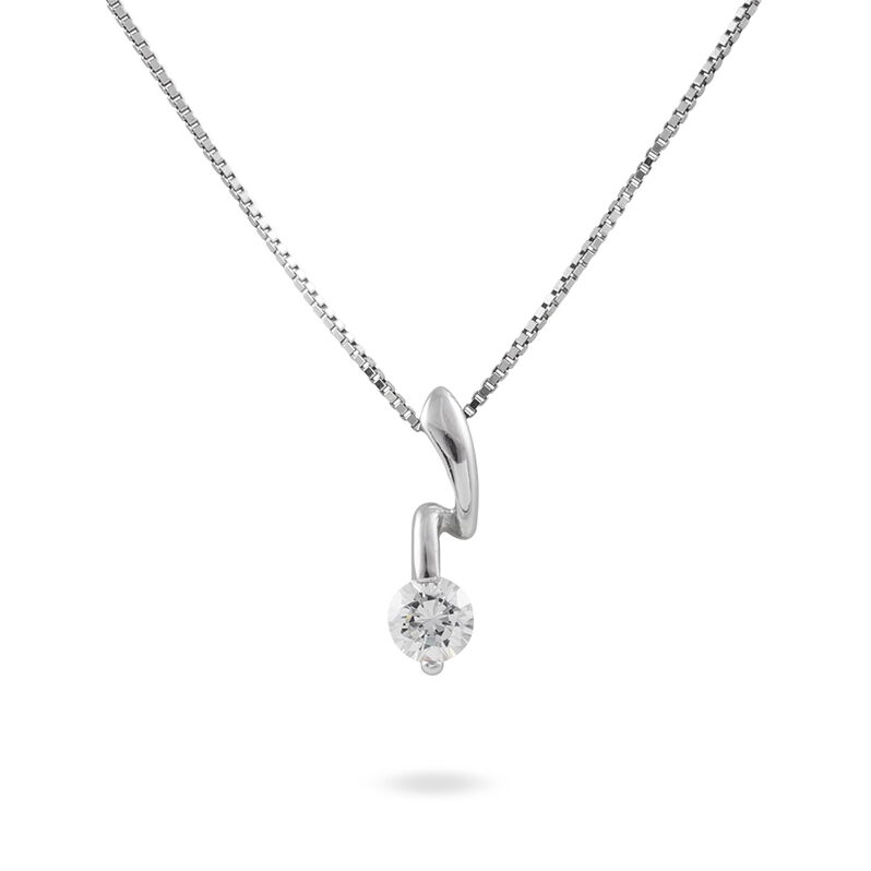 Collier Aysem Argent Blanc Oxyde De Zirconium - Spannringe Damen | OROVIVO