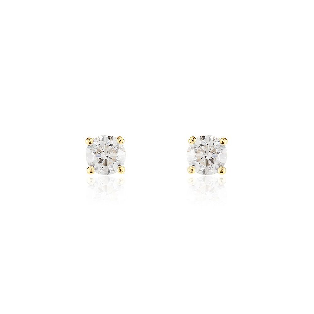 VICTORIA Damen Ohrstecker Gold 585 (14 Karat) Diamant Wei&szlig; 0,31 ct
