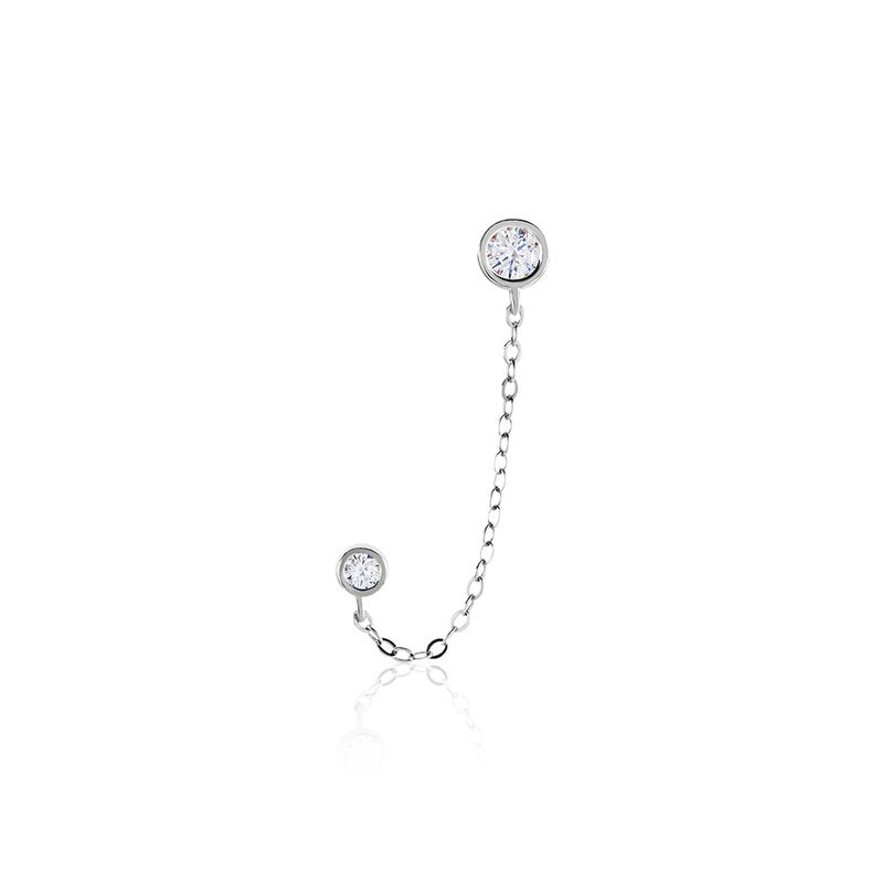 Bijou D'oreille Argent Weiss Cheyanne Oxydes De Zirconium - Spannringe Damen | OROVIVO