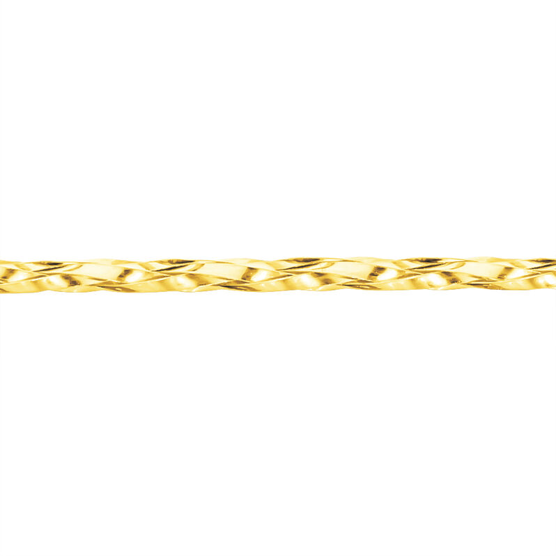 Collier Or Jaune Maille Effet Tresse - Spannringe Damen | OROVIVO