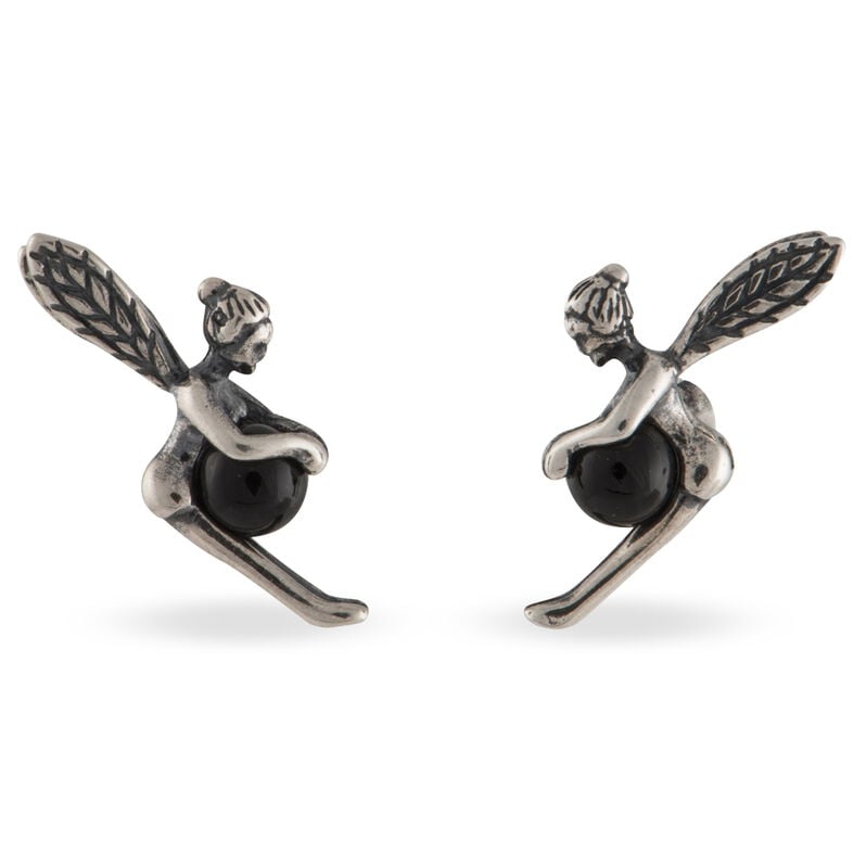 Boucles D'oreilles Pendantes Winifred Argent Blanc Onyx - Spannringe Damen | OROVIVO