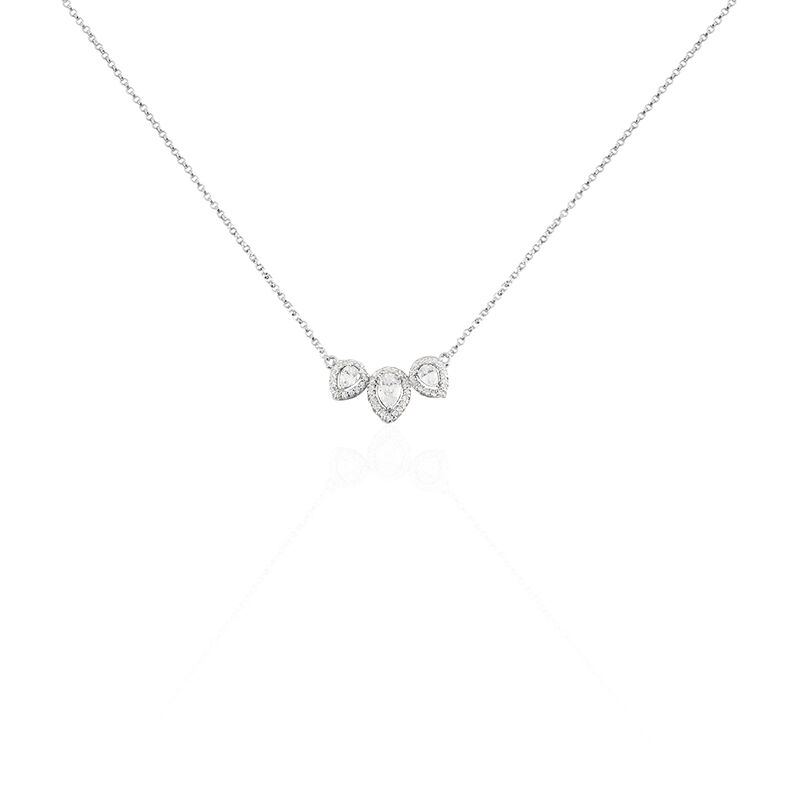 ELENA Damen Collier Silber 925 Zirkonia Wei&szlig; 1,62 ct - Halsketten Damen | OROVIVO