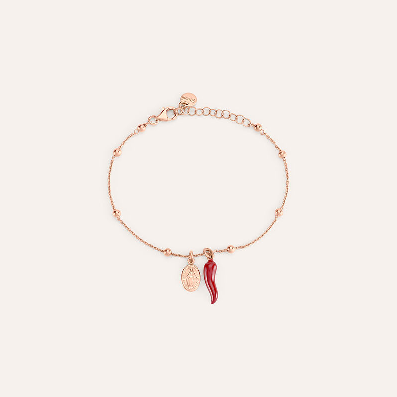 Bracciale Rosario Silver Soul Argento Rosa - Spannringe Damen | OROVIVO