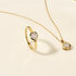 ELINA Damen Collier Gold 585 (14 Karat) Diamant Wei&szlig; 0,06 ct
