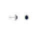 SINYA Damen Ohrstecker Silber Silber 925 Glas Blau 2,6 ct