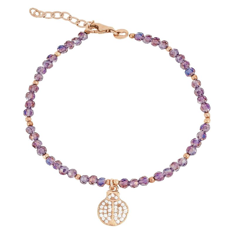 Bracciale farfalla in argento 925 dorato rosézirconi e cristalli - Spannringe Damen | OROVIVO