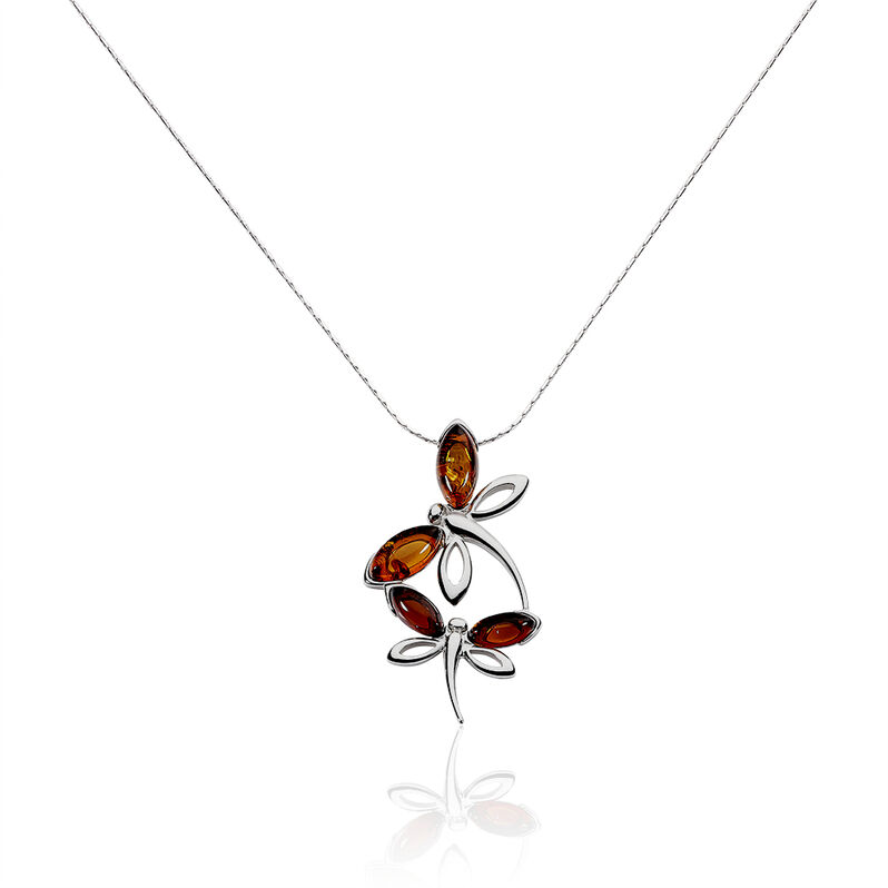 Collier Chlora Argent Blanc Ambre Et Aigue Marine - Spannringe Damen | OROVIVO