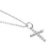 NORINE 01 Damen Collier Silber 925 Zirkonia Weiß Religiöses Kreuz
