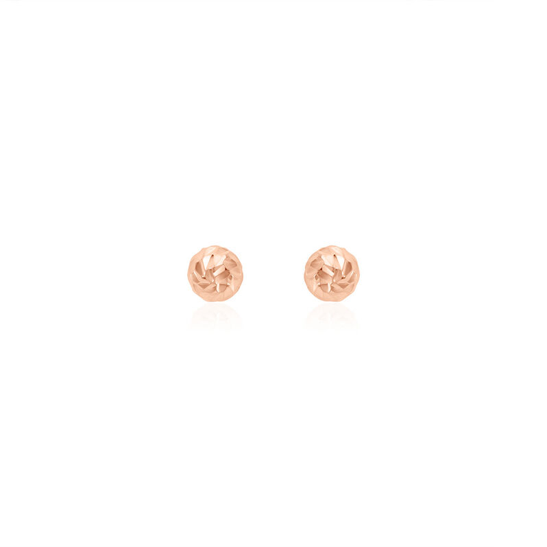 JOSEFA Damen Ohrstecker Silber rosevergoldet 925 Ball - Ohrstecker Damen | OROVIVO