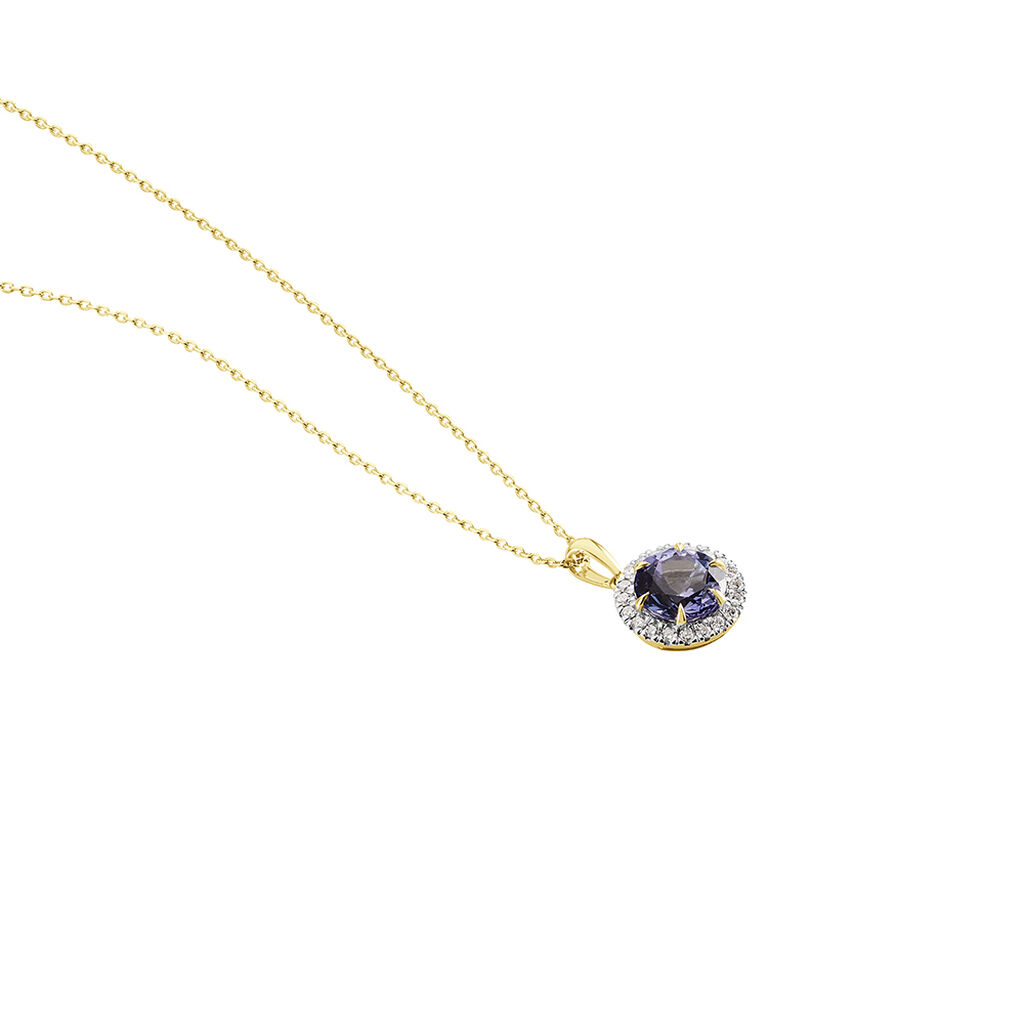 Damen Kette Gold 585 Tansanit Blau 1,56ct Catherine - Halsketten Damen | OROVIVO