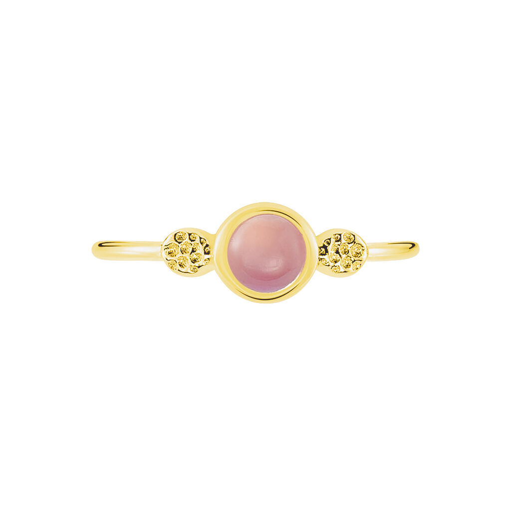 Bague Argent Dore Helko Calcedoine Rose - Spannringe Damen | OROVIVO
