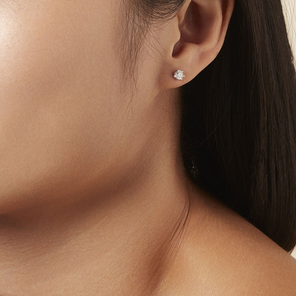 Damen Ohrstecker Weißgold 750 synthetischer Diamant 0,41ct Sonate  - Ohrstecker Damen | OROVIVO