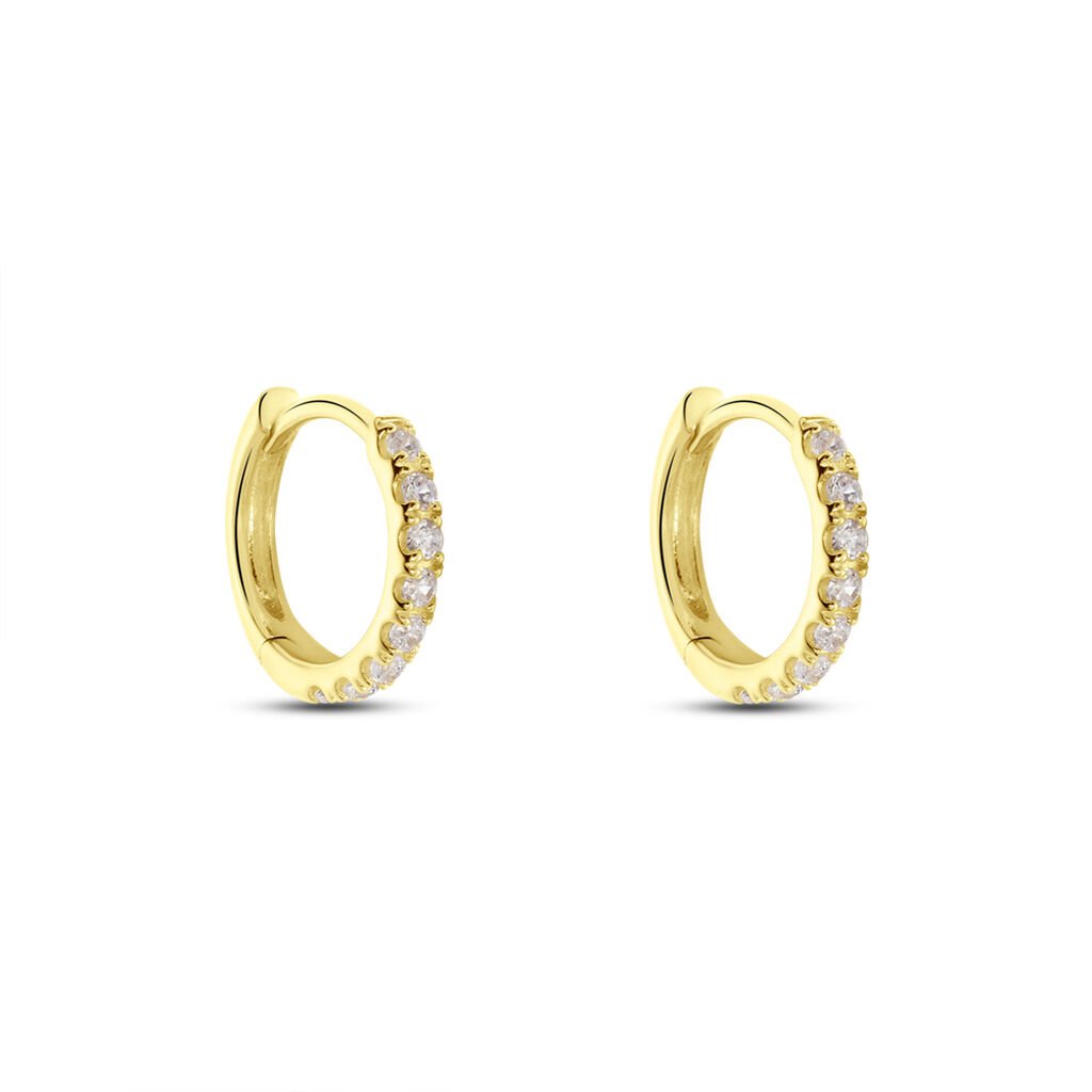 Damen Creolen Gold 375 Zirkonia Alaina 10,00mm  - Sommerschmuck Damen | OROVIVO