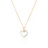 THAYS Damen Collier Gold 375 (9 Karat) Diamant Wei&szlig; 0,02 ct
