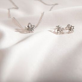 Damen Ohrstecker Silber 925 Diamant 0,016ct Blume - Ohrstecker Damen | OROVIVO