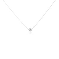 LINA Damen Collier Weißgold 375 (9 Karat) Ball B 0,9 mm