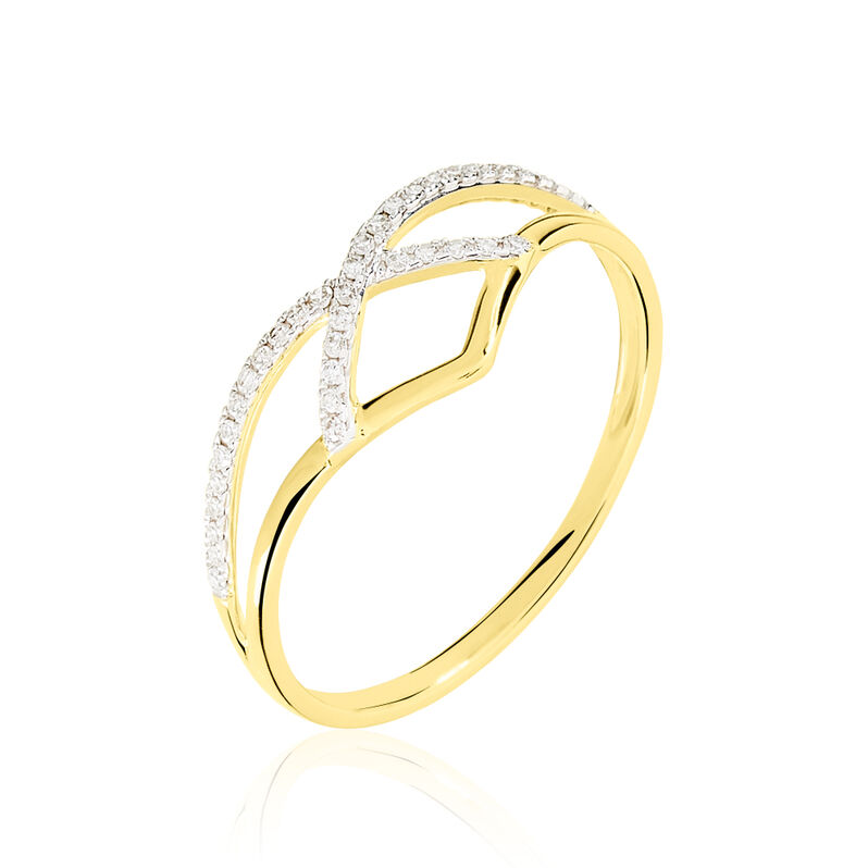 Bague Or Jaune Diamant - Spannringe Damen | OROVIVO