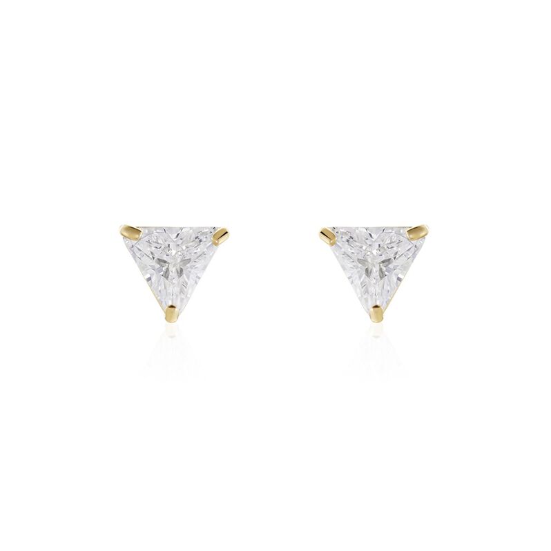 Damen Ohrstecker Gold 375 (9 Karat) Zirkonia Wei&szlig; 0,85 ct - Ohrstecker Damen | OROVIVO