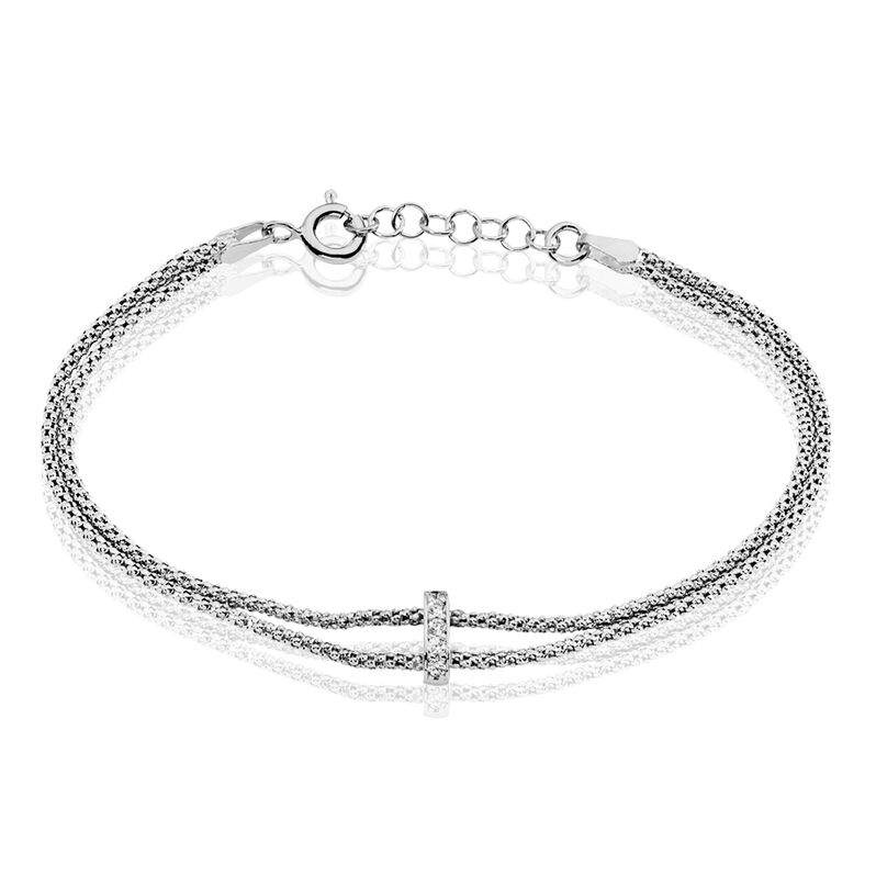 Bracelet Ingrid Argent Rhodie - Spannringe Damen | OROVIVO