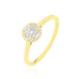 Damenring Gold 375 Diamanten 0,2ct - Ringe mit Edelsteinen Damen | OROVIVO