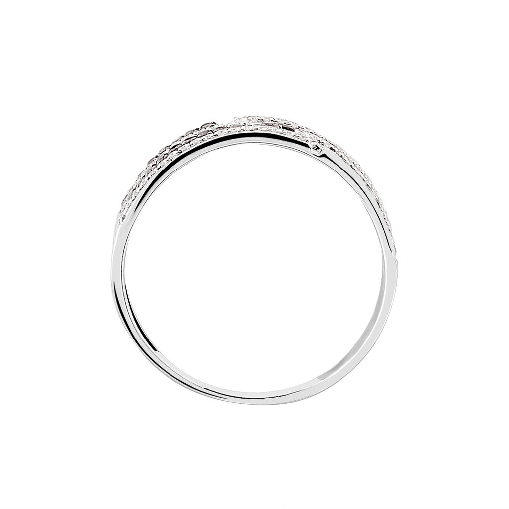 Bague Handa Or Blanc Diamant - Spannringe Damen | OROVIVO