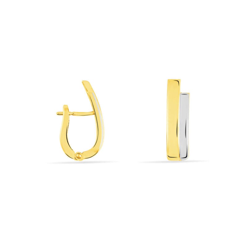 Damen Creolen Gold Bicolor 333 (8 Karat) Barren - Creolen Damen | OROVIVO