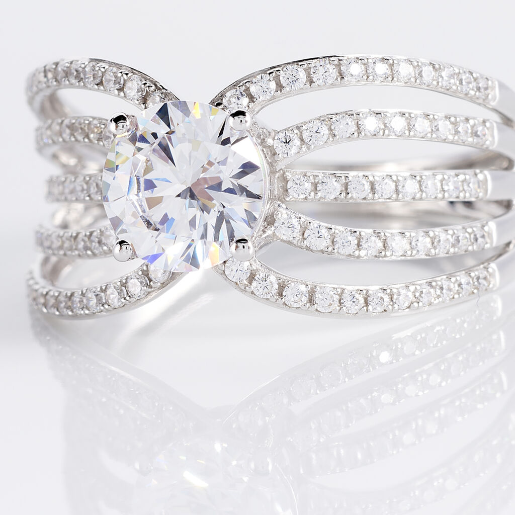 Bague Or Weiss Lizzie Et Oxyde - Spannringe Damen | OROVIVO