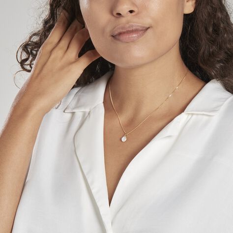 SEGHIRA Damen Anhänger Gold 375 (9 Karat) Zirkonia Weiß Kreis - Schmuckanhänger Damen | OROVIVO