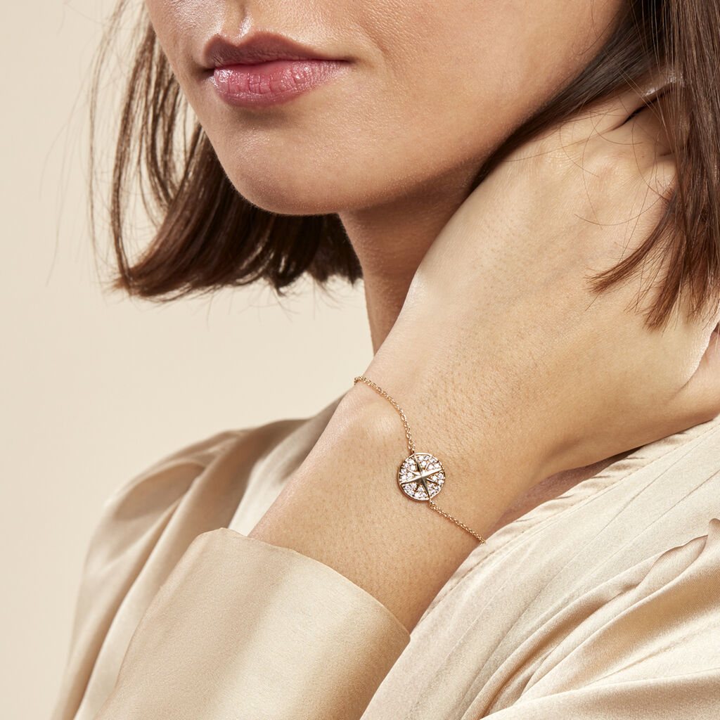 Bracelet Plaque Or Maria-carmen Oxyde - Spannringe Damen | OROVIVO
