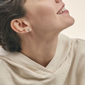 Damen Ohrstecker Weißgold 375 Blauer Topas - Ohrstecker Damen | OROVIVO