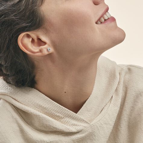 Damen Ohrstecker Weißgold 375 Blauer Topas - Ohrstecker Damen | OROVIVO