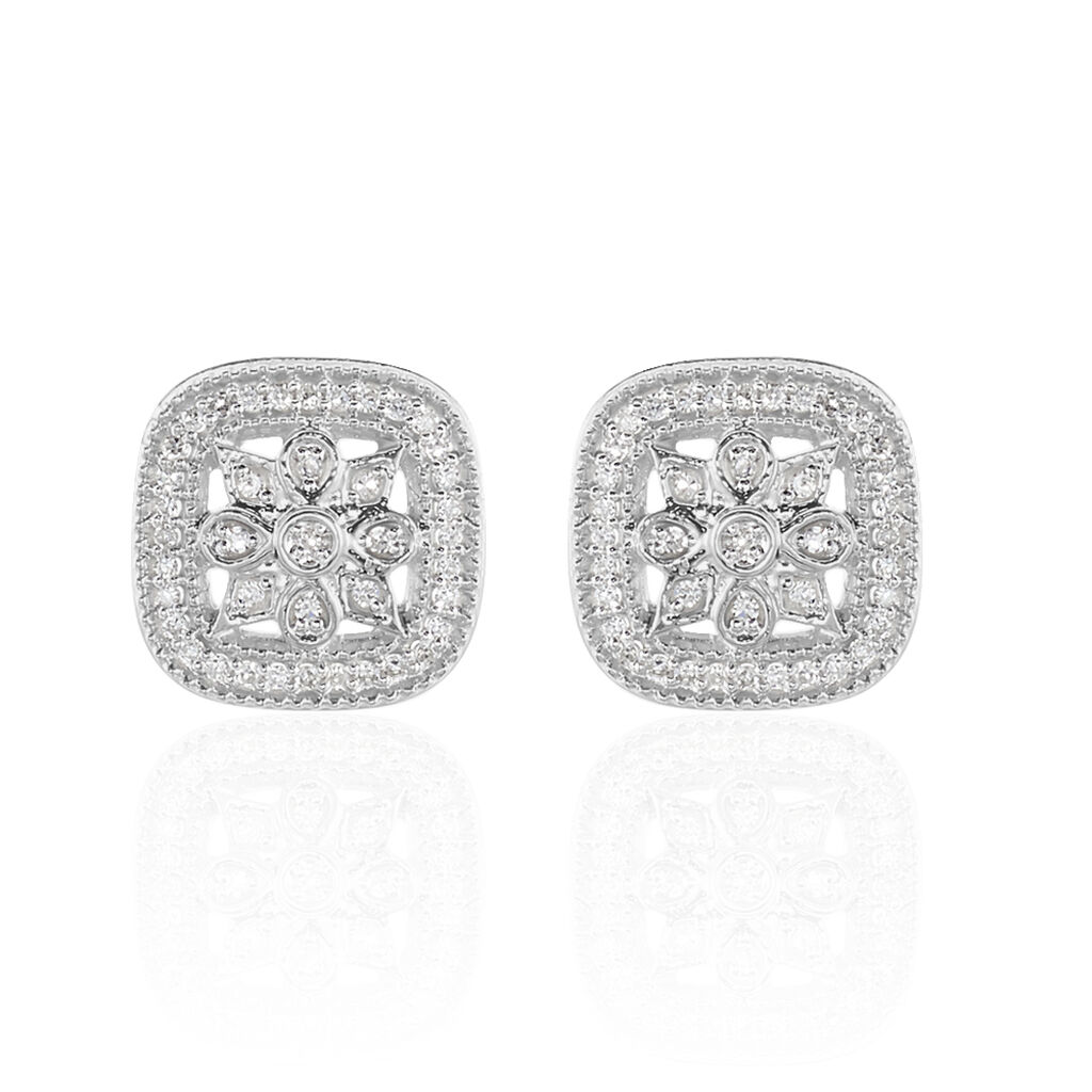 Boules D'oreilles Or Weiss Alixia Diaman - Spannringe Damen | OROVIVO