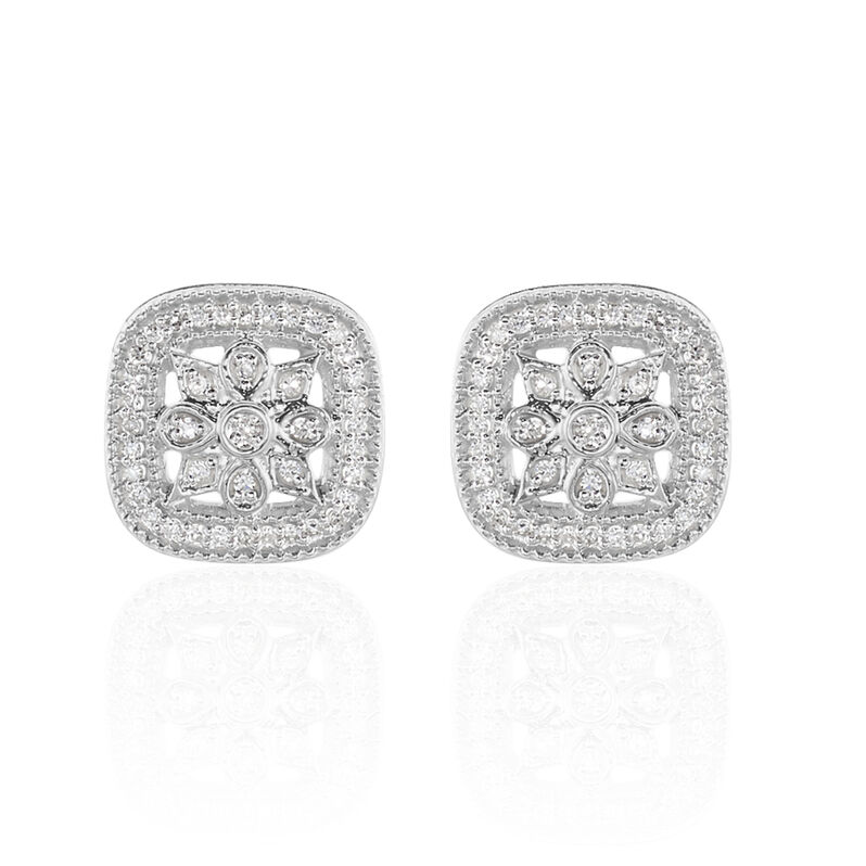 Boules D'oreilles Or Weiss Alixia Diaman - Spannringe Damen | OROVIVO