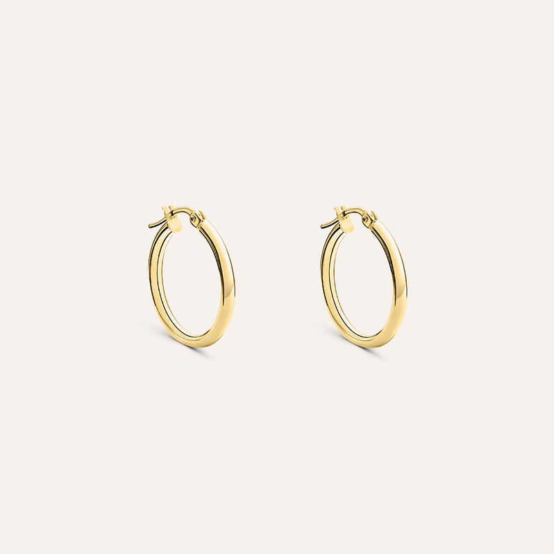 Orecchini A Cerchio Gold Essence Oro Giallo - Spannringe Damen | OROVIVO